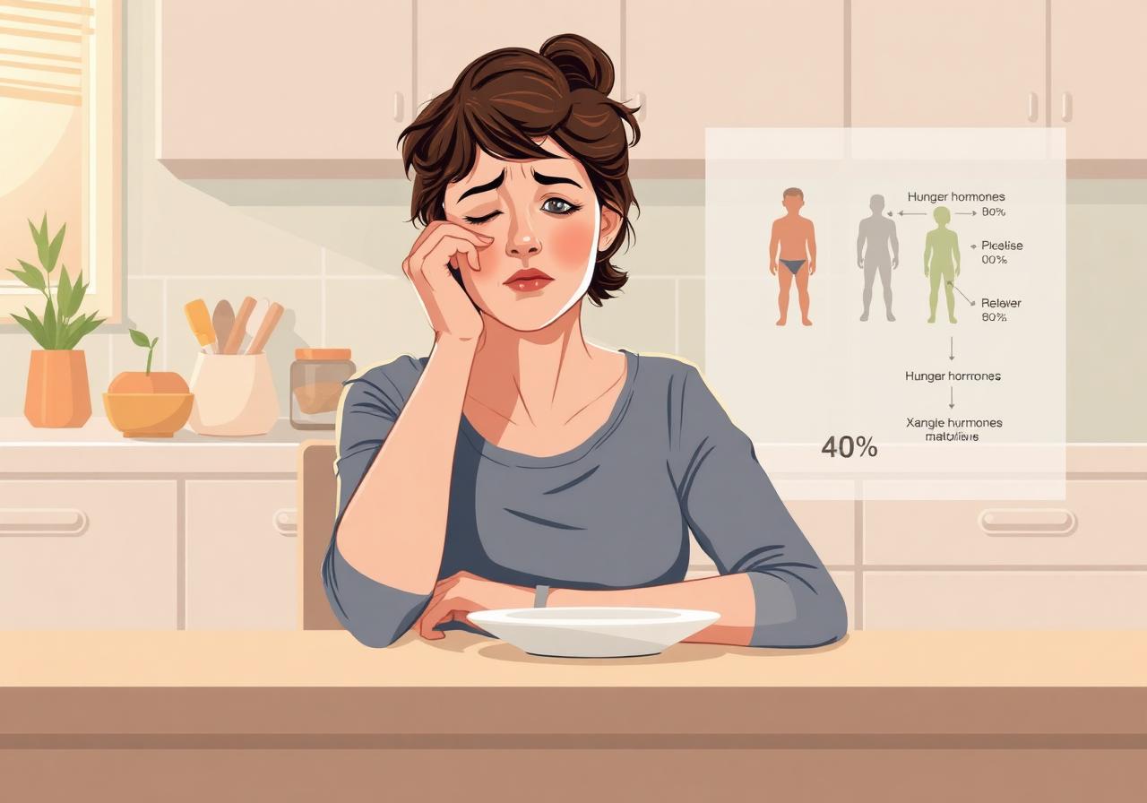 Hunger hormone explainer illustration